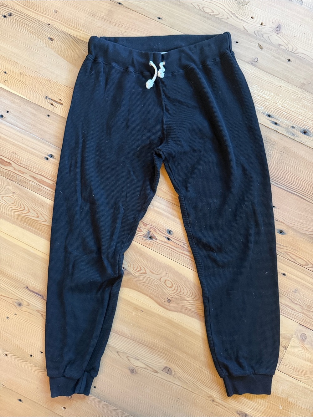 PerfectWhiteTee Nash Waffle Sweatpants in black